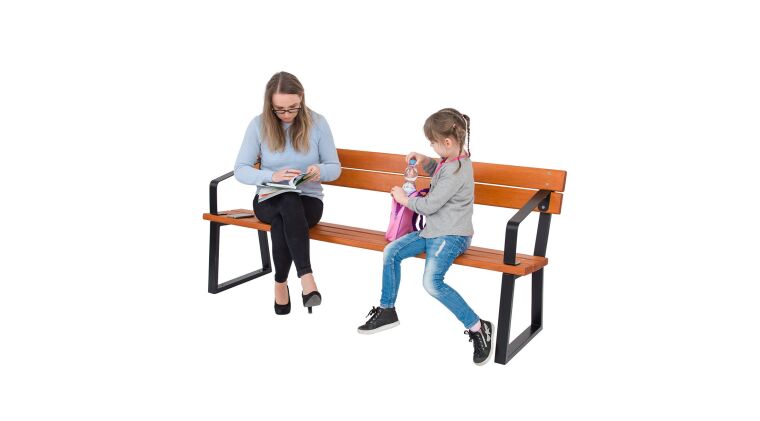 person sitting on bench profile